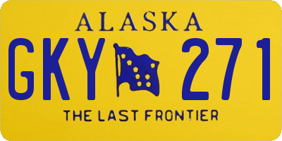 AK license plate GKY271