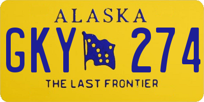 AK license plate GKY274