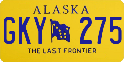 AK license plate GKY275
