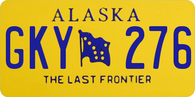 AK license plate GKY276