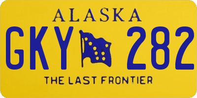 AK license plate GKY282