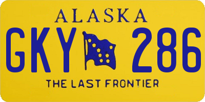 AK license plate GKY286