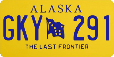 AK license plate GKY291