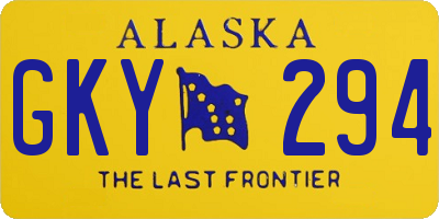 AK license plate GKY294
