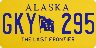 AK license plate GKY295