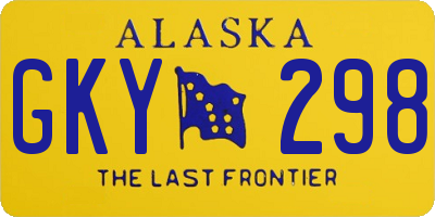 AK license plate GKY298