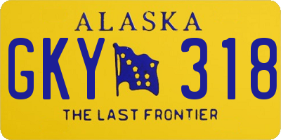 AK license plate GKY318