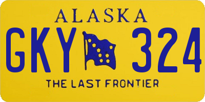 AK license plate GKY324