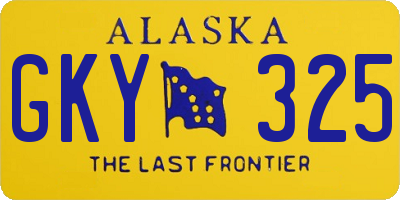 AK license plate GKY325