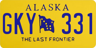 AK license plate GKY331