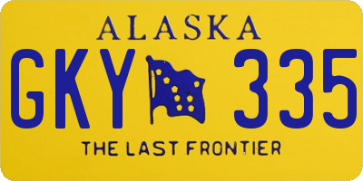 AK license plate GKY335