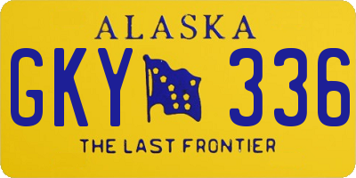 AK license plate GKY336