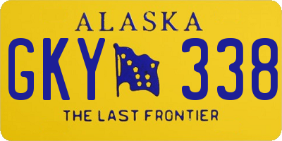 AK license plate GKY338