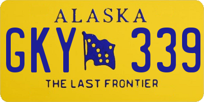 AK license plate GKY339