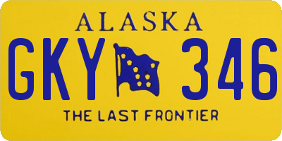 AK license plate GKY346