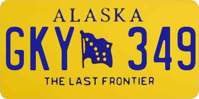 AK license plate GKY349