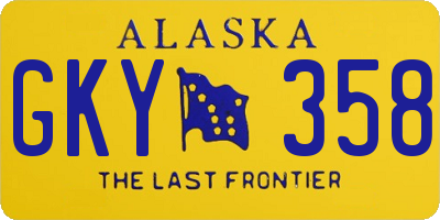 AK license plate GKY358