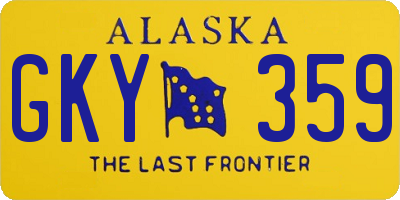 AK license plate GKY359