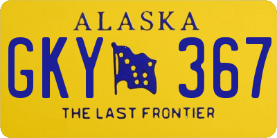 AK license plate GKY367