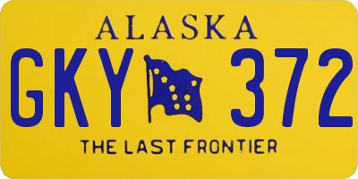 AK license plate GKY372