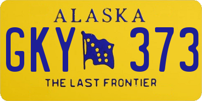 AK license plate GKY373