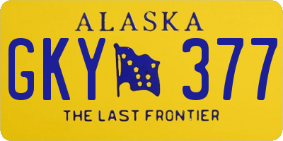 AK license plate GKY377