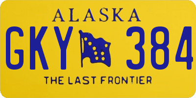 AK license plate GKY384