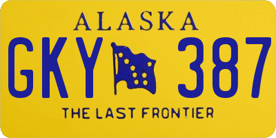 AK license plate GKY387