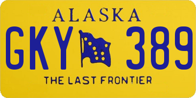 AK license plate GKY389