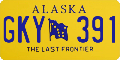 AK license plate GKY391
