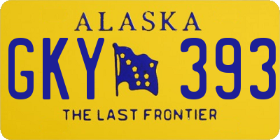 AK license plate GKY393