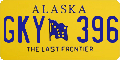 AK license plate GKY396