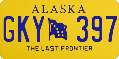 AK license plate GKY397