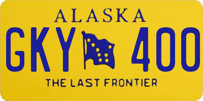 AK license plate GKY400