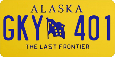 AK license plate GKY401