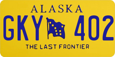 AK license plate GKY402