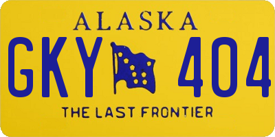 AK license plate GKY404