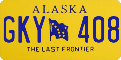 AK license plate GKY408
