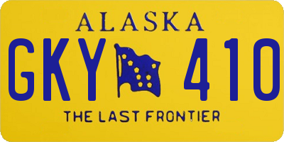 AK license plate GKY410
