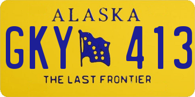 AK license plate GKY413