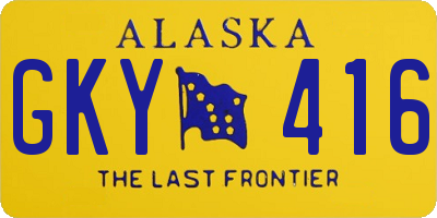 AK license plate GKY416