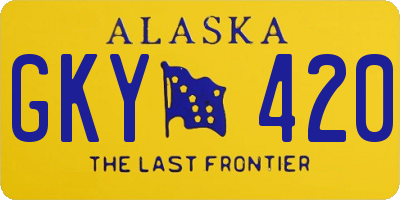 AK license plate GKY420