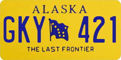 AK license plate GKY421