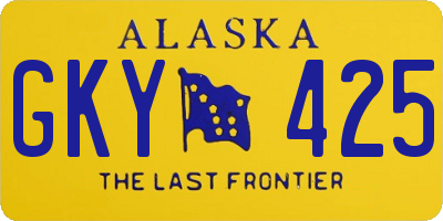 AK license plate GKY425