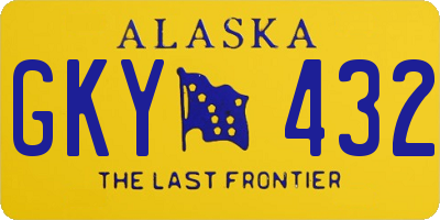 AK license plate GKY432