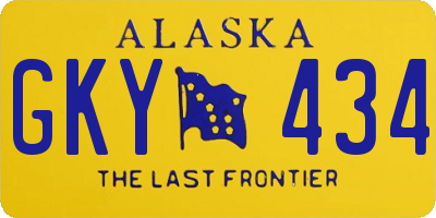 AK license plate GKY434