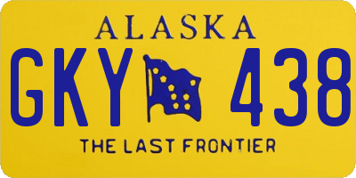 AK license plate GKY438