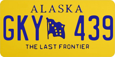 AK license plate GKY439