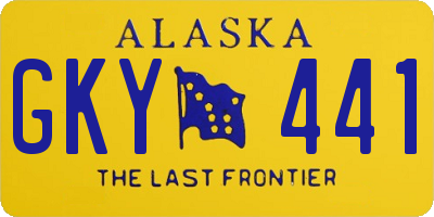 AK license plate GKY441
