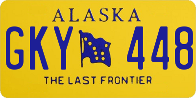 AK license plate GKY448